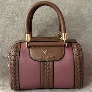 🤎 Kangaroo Logo Top-Handle Satchel + Crossbody Strap ✨